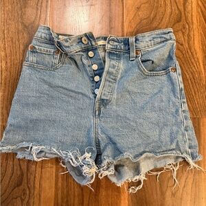LEVI’s Denim Blue Women's Ribcage Shorts